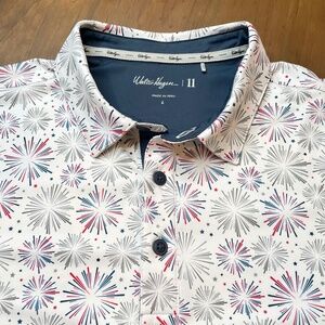 Walter Hagen White Polo Golf Shirt Size Large